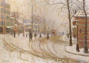 Paul Signac The Boulevard de Clichy under Snow oil painting reproduction